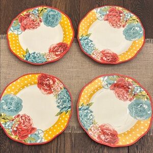 Pioneer Women Blossom Jubilee 10” Dinner Plates - set of 4